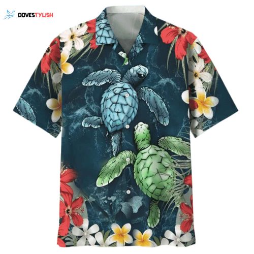 Turtle Beach Hawaiian Aloha Shirts Full Print, Hawaiian Beach Shirt For Travel Summer, Gift To Turtle Lovers