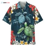 Turtle Fly Beach Hawaiian Shirt, Turtle Hawaiian Shirt, Sea Turtle Aloha Beach Shirt, Turtle Gift