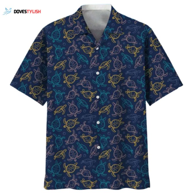 Turtle Pattern Hawaiian Shirt 3D Full Print, Aloha Turtle Beach Shirts, Hawaiian Shirt For Turtle Lovers