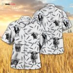 Tx-Longhorn Pattern Hawaiian Shirt Men Women