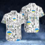 Ukraine Hawaii Shirt I Love Ukraine Hawaiian Button Up Shirt Gifts For Husband