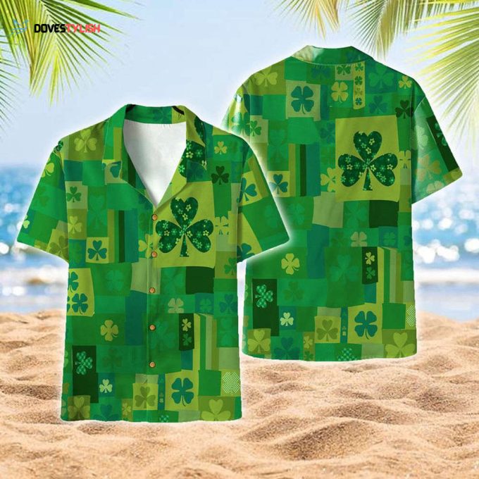 Unisex Irish Aloha Hawaiian Shirts, Short Sleeve Hawaiian Aloha Shirt, Gifts For Her