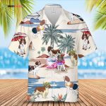 Welsh Springer Spaniel Summer Beach Hawaiian Shirt, Cool Aloha Beach Shirt For Summer