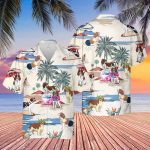 Welsh Springer Spaniel Summer Beach Hawaiian Shirt, Cool Aloha Beach Shirt For Summer