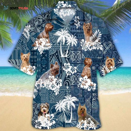 Welsh Terrier Hawaiian Shirt, Dog Hawaiian Shirt Red Tribal Pattern