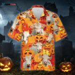 Autumn Leaf Charolais Cattle Pumpkin Hawaiian Shirt Halloween Hawaii Aloha Beach Shirt