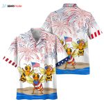 Bee Hawaiian Full Print Shirt, Bee’s Hawaiian Shirt Independence Day, Funny 4Th Of July Gifts