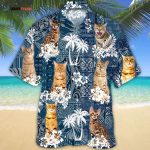 Bengal Hawaiian Shirt For Summer Travel, Cat Hawaiian Shirt For Man And Woman, For Cat Lovers