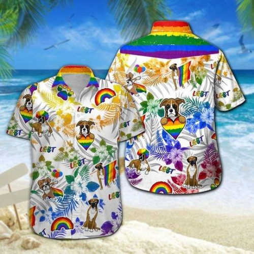 Boxer LGBT Hawaiian Shirt For Men and Women, Pride Hawaiian