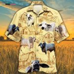 Brahman Cattle Lovers Farm Hawaiian Shirt, Unisex Print Aloha Short Sleeve Casual Shirt