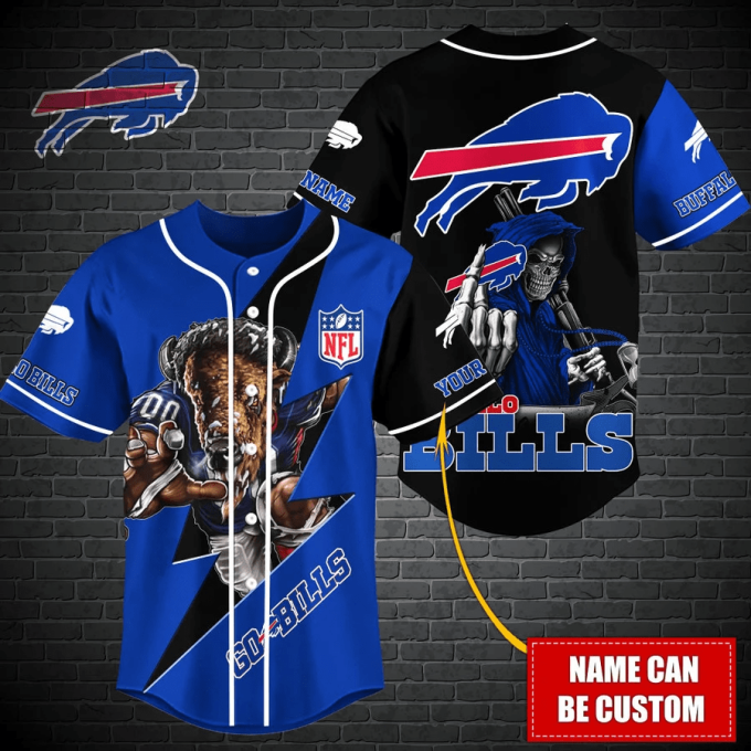 Buffalo Bills Personalized Baseball Jersey