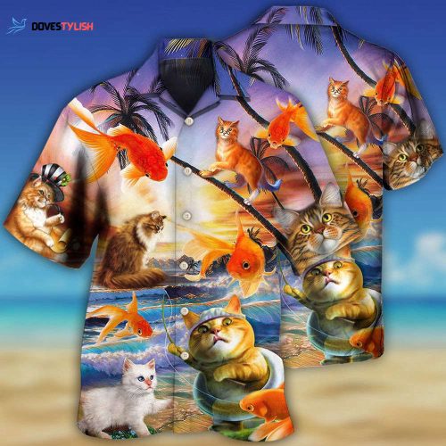 Cat Full Printed 3D Hawaiian Shirts For Men And Woman, For Cat Lovers