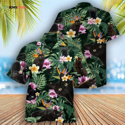 Cat Beautiful Art 3D Hawaiian Shirt, Cool Cat Hawaiian Shirt For Men And Women, Cat Aloha Beach Shirt