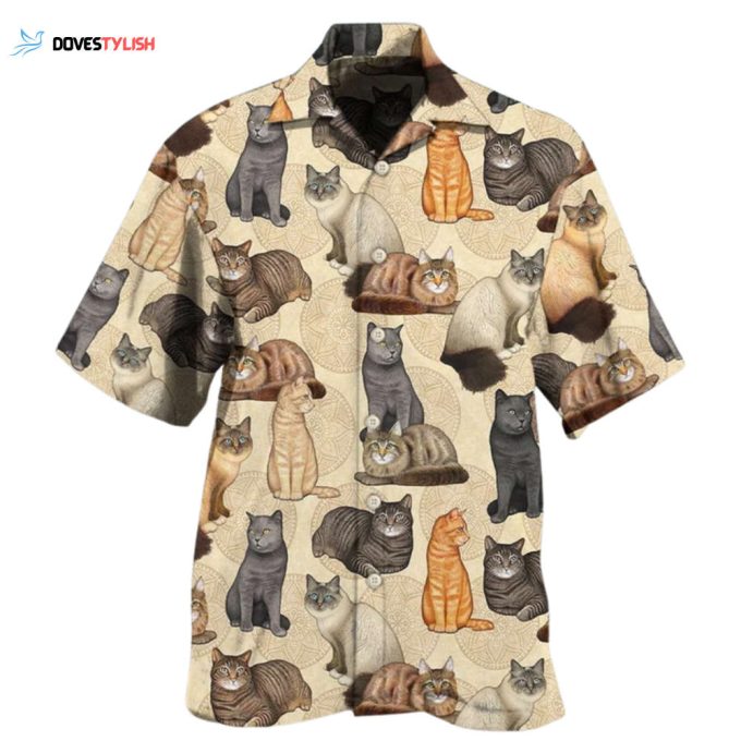 Cat Make Me Happy Lovely Hawaiian Shirt, For Cat Lovers