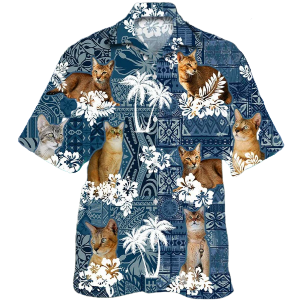 Chausie Hawaiian Shirt For Man And Woman, Aloha 3D Cat Shirts, Full Printed Cat Hawaiian Shirts