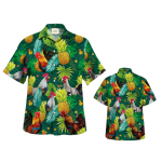 Chicken Hawaiian Shirt, Rooster Hawaiian Shirt, Chicken Tropical Pineapple Hawaiian Shirts