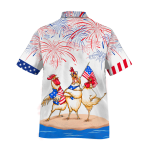 Chicken Hawaiian Shirts Independence Day Is Coming, 4Th Of July Funny Chicken Hawaii Aloha Beach Shirt, Chicken Lovers