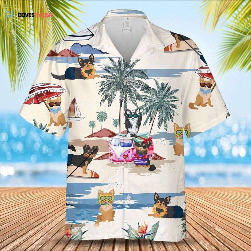 Chinese Crested Dog Summer Beach Hawaiian Shirt, Short Sleeve Dog Aloha Beach Shirt For Men And Woman