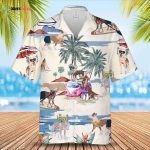 Chinese Crested Dog Summer Beach Hawaiian Shirt, Short Sleeve Dog Aloha Beach Shirt For Men And Woman