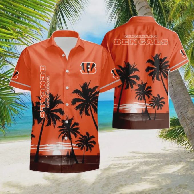 Cincinnati Bengals NFL Coconut Night Moon Summer Hawaiian Shirt