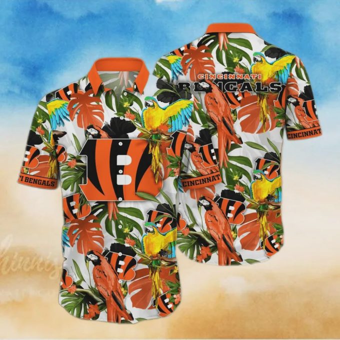 Cincinnati Bengals NFL Flower Colorful Pattern Hawaiian Shirt