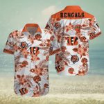 Cincinnati Bengals NFL Logo White Design Hawaiian Shirt