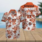 Cincinnati Bengals NFL Logo White Design Hawaiian Shirt