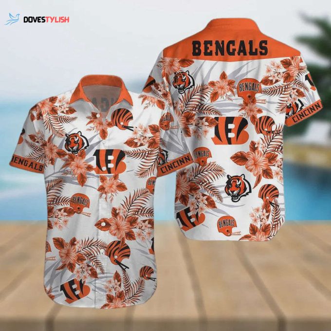 Cincinnati Bengals NFL Logo White Design Hawaiian Shirt