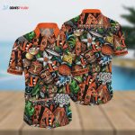 Cincinnati Bengals NFL Tiki Pattern Hawaiian Shirt