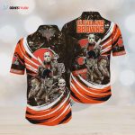 Cleveland Browns NFL Halloween Horror Movies Hawaiian Shirt