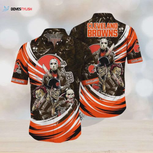 Cleveland Browns NFL Flora Sunset Hawaiian Shirt