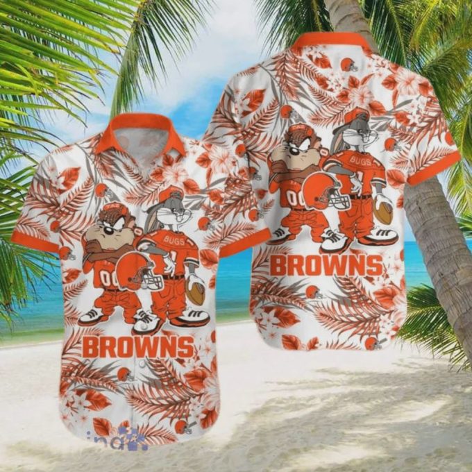 Cleveland Browns NFL Taz And Bugs Hawaiian Shirt