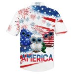 Cool Usa Owl On Hawaiian Shirt For Men And Woman On Independence’S Day, Owl Hawaiian Shirt Short Sleeve