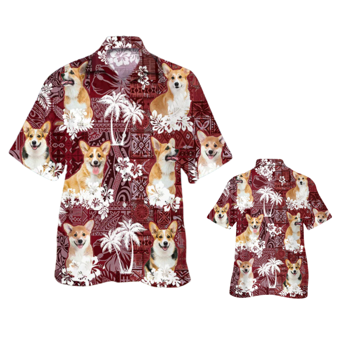 Corgi Hawaiian Shirt, Hawaiian Shirt For Dog Mom