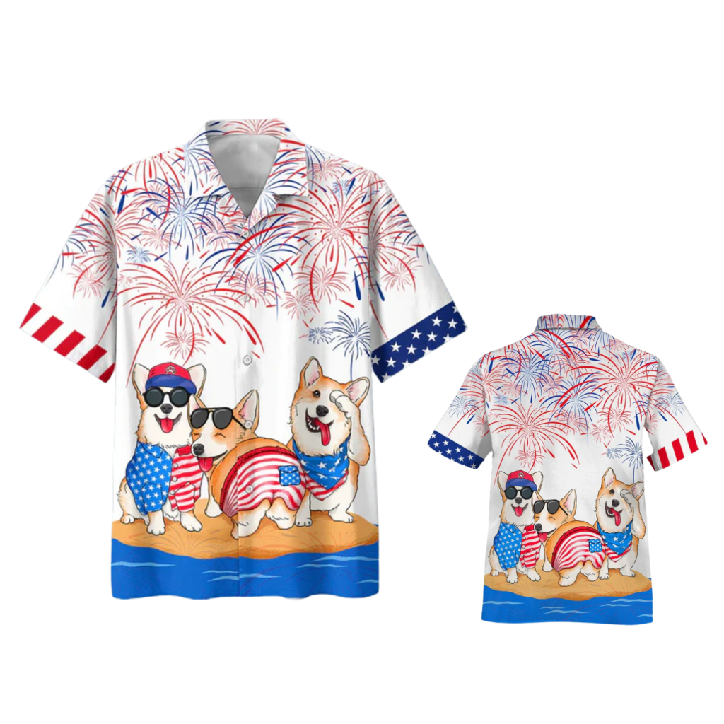 Corgi Hawaiian Shirts – Independence Day Is Coming, Independence’s Day Gift, Dog Lover Gifts