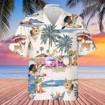 Corgi Summer Beach Hawaiian Shirt, Short Sleeve Dog Aloha Beach Shirt For Men And Woman