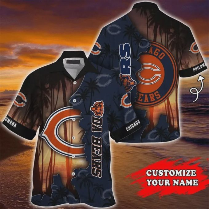 Custom Chicago Bears NFL Tropical Island Hawaiian Shirt