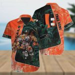 Custom Cincinnati Bengals NFL Aloha Logo Hawaiian Shirt