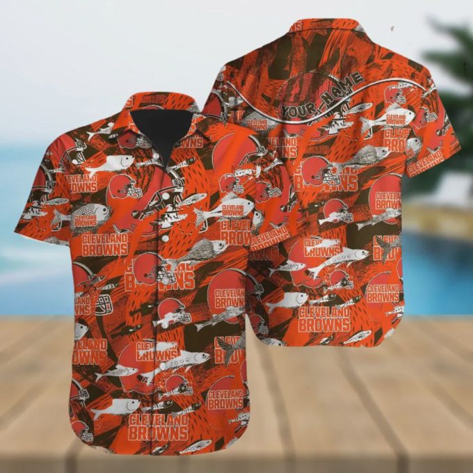 Custom Cleveland Browns NFL Fish Tropical Hawaiian Shirt