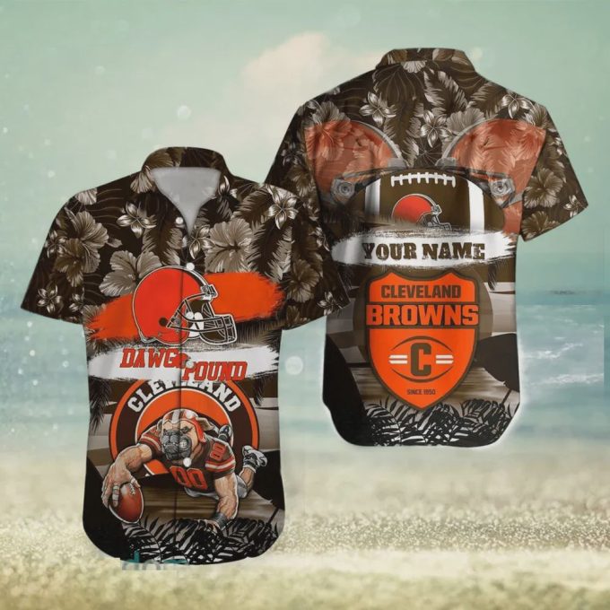 Custom Cleveland Browns NFL Mascot Hawaiian Shirt