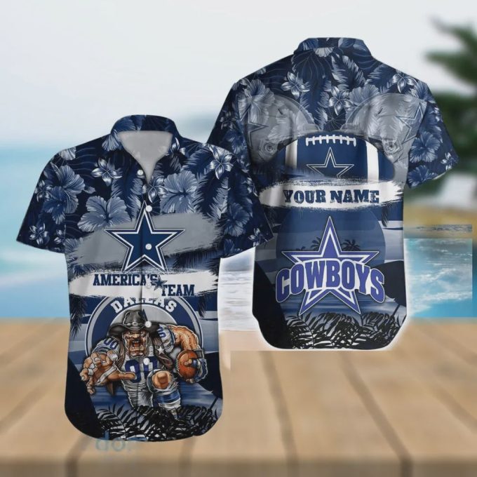 Custom Dallas Cowboys NFL Football Mascot Hawaiian Shirt