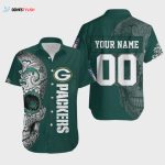 Custom Green Bay Packers Sugar Skull Hawaiian Shirt