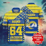 Custom Los Angeles Rams Star 3d Hawaiian Shirt