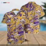 Custom Name Minnesota Vikings Vintage Flowers Pattern Hawaiian Shirt