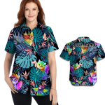 Custom Name Women Hawaiian Shirt For Lgbt Community, Cute Cat Lgbt Flag