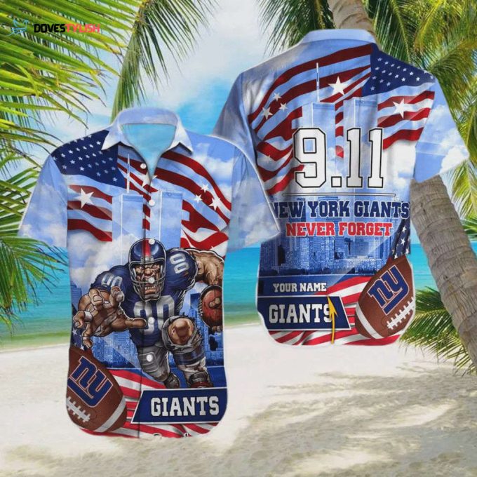 Custom News Yorks Giants Mascot 911 Hawaiian Shirt