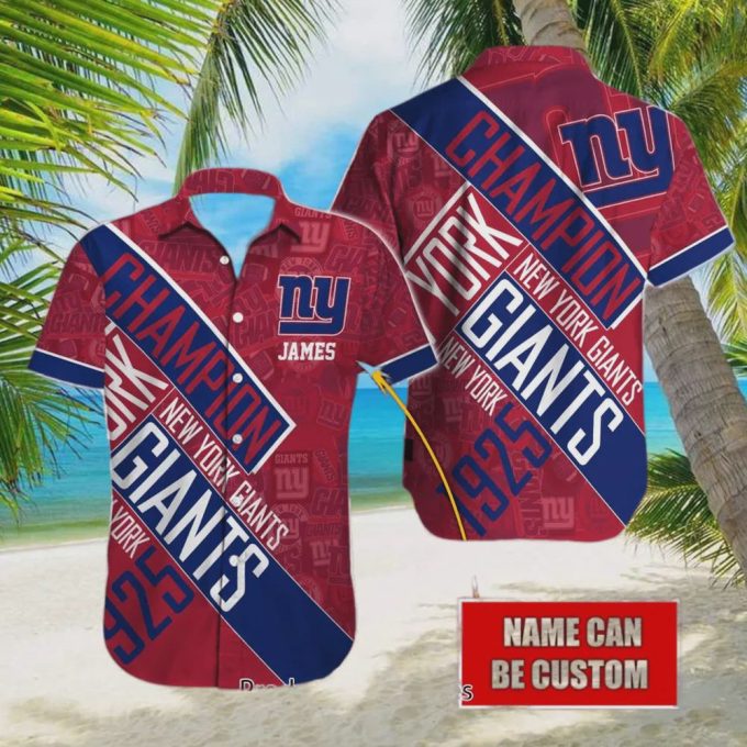 Custom News Yorks Giants Team Logo Hawaiian Shirt