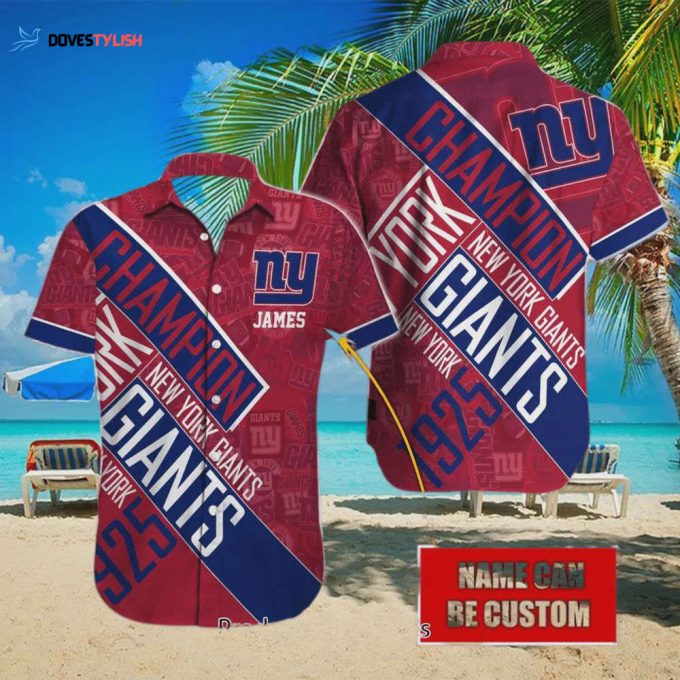 Custom News Yorks Giants Team Logo Hawaiian Shirt