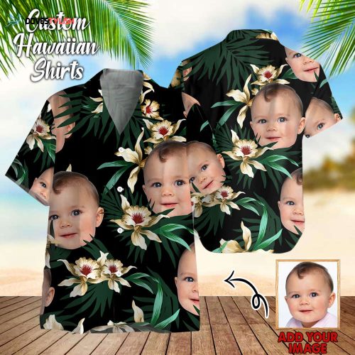 Custom Photo Trump Face Hawaiian Shirt – Funny Face Custom Hawaiian Shirt