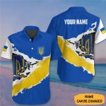 Customized Ukraine Coat Of Arms Hawaiian Shirt Peace For Ukraine Hawaii Shirt For Men